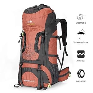 NACATIN Hiking Backpack,Lightweight Large Rucksack for Men Women,Tear and Water-resistant for Climbing Travel Cycling