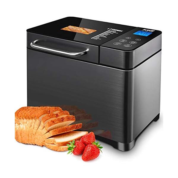 KBS 17in1 Bread MakerDual Heaters, 710W Bread Machine Stainless