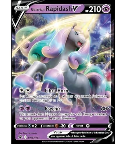 Amazon.com: Pokemon TCG: Galarian Rapidash V Box : Toys & Games