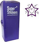 SuperStickers Printy 4933 Smiley Star Teacher Stamp Purple Ink view 1