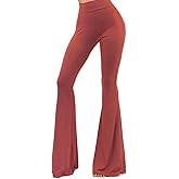 Vivicastle Women's USA Boho Solid Hippie Wide Leg Flared Bell Bottom Pants