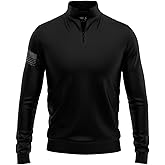Patriot Crew Flag Quarter-Zip Pullover – Buttery Soft Unisex Sweatshirt, Durable & Itch-Free Comfort (Black & Pine)