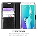 OCASE Galaxy S6 Edge Plus Case Leather Wallet Flip Case For SAMSUNG Galaxy S6 Edge Plus - Black