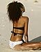 MOOSKINI Womens Push-up Bikini Set Two Piece Halter Bathing Suits Swimsuit (L, Black)