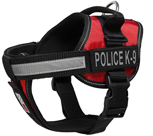 Dogline-Unimax-MultiPurpose-Vest-Harness-for-Dogs-and-2-Removable-POLICE-DOG-K9-Patches-Red-Large-28--38