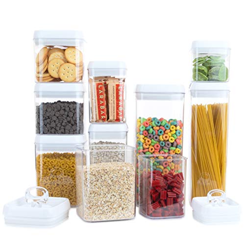 Homeries Storage Containers 10 Pieces Set Durable Stackable BPA Free with Airtight Lids - Keeps Food Dry & Fresh for Home Kitchen & Restaurant