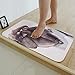 Uarter Bath Mat, Elephant Rug, Bath Rugs, Anti-bacterial Non-slip Bathroom Mat, Soft Bathmat Bathroom Carpet for Baby Kids Safety with Memory Foam Coral Velvet Fabric 15.7