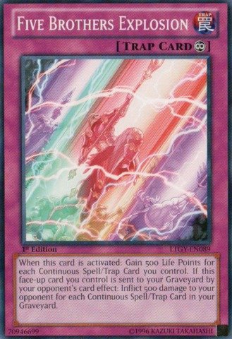 Yu-Gi-Oh! - Five Brothers Explosion (LTGY-EN089) - Lord of the Tachyon Galaxy - 1st Edition - Common