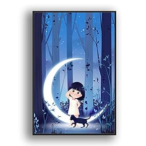 Framed Canvas Wall Art for Living Room, Bedroom Flow in The Dream Canvas Prints for Modern Home Decoration Ready to Hang - 16"x24" inches