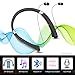 Bluetooth Headphones, TOCGAMT Wireless Retractable Foldable Neckband V4.1 (KKY-992) HD Stereo Sport Travel, Support iPhone,Samsung Galaxy Series, Android Other Bluetooth-Enabled Devices-B(Black)