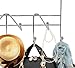 TQVAI Over The Door Hook Hanger Heavy Duty Coat Hooks Rack Organizer, 9 Hooks, Chrome Silver