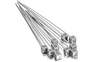 AGCFABS 20pcs 50mm Gold Flower Head Pins for Jewelry Making DIY Beads Ball Pins Needles Findings Women Jewelry Accessories Headpin (6Ancient Silver)