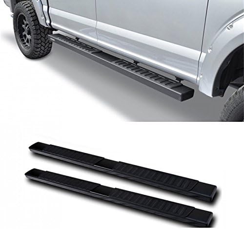 VioGi 2pcs New GM Style 6" Black Aluminum Side Step Nerf Bars + 8 Brackets + Necessary Mounting Hardware For 04-14 F150 Crew/SuperCrew Cab Pickup Truck
