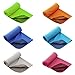 Peicees 10 Pack Microfiber Cooling Towels for Neck Sports Gym Workout Cooling Towel, 40x12 Inches Fast Drying Super Absorbent Compact Lightweight for Climbing Camping Travel Beach