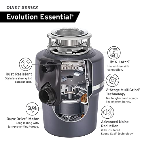 InSinkErator Garbage Disposal with Power Cord & Air Switch, Evolution