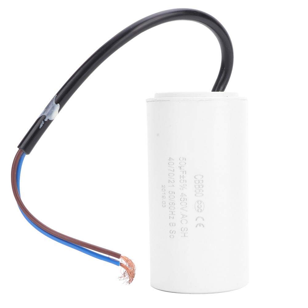 Vikye 50uF CBB60 Motor Starting Capacitor 450V 50uF Microfarad Round Vikye Capacitor