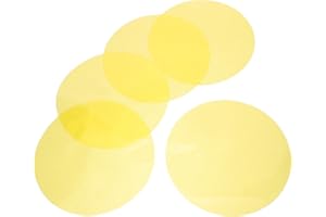 BIUDECO 5pcs Light Gel Correction Filters Colored Plastic Lighting Filter LED Light Stickers Pet Yellow