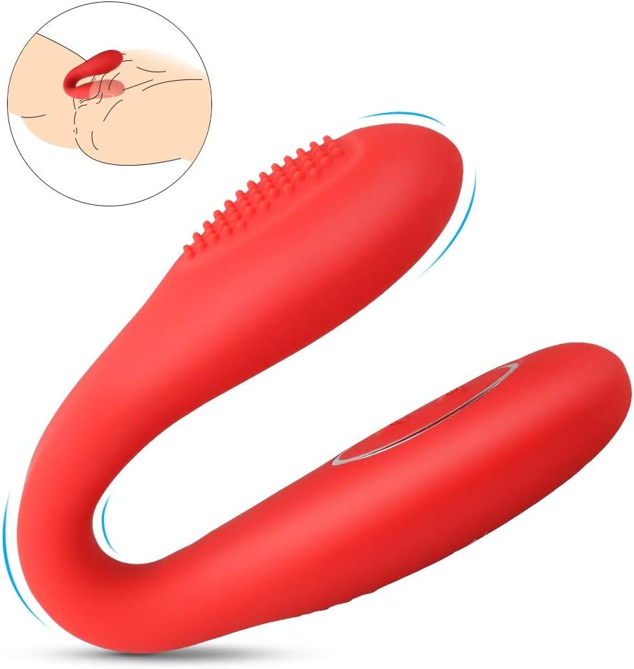 Sekslife 100% High Quality Full Silicone Remote U Pleasing Device USB Rechargeable for Couple Woman Gift 10 Frequency Red Discreet Package