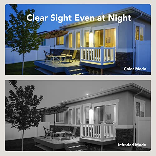 NETVUE Camara Vigilancia WiFi Exterior Batería con Solar, 1080P Camaras de Seguridad Interior, Detección de Movimiento PIR, Visión Nocturna Color, Audio Bidireccional, Cámara sin Cables con Sirena