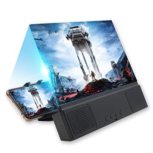IIKOOPEEK-Mobile-Phone-Screen-Amplifier-With-Audio-Bluetooth-Speaker-3D-HD-12-Inch-Portable-Mobile-Phone-Magnifier-Cell-Phone-Stand-Screen-Projector