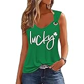 Womens Gradient Notched Neck Casual Tank Tops Novelty Sleeveless Shirts Funny Graphic Tee Vests