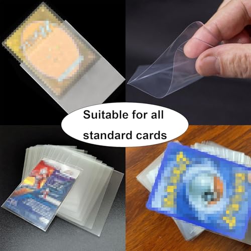 200Pcs 2.5" X 3.5"(66 x 91mm) Standard Card Sleeves, Ultra-Clear Card for Sports Game Cards & TradingCard