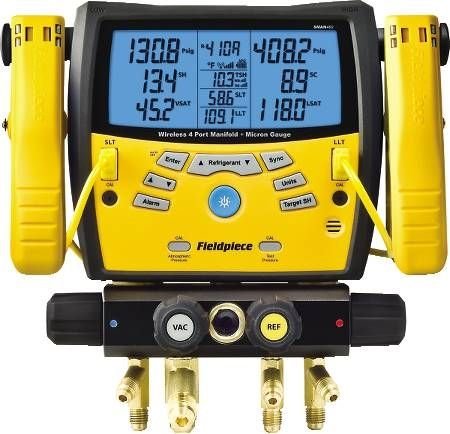 Fieldpiece SMAN460 Wireless 4-Port Digital Manifold with Micron Gauge