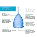 Lunette Menstrual Cup – Best Reusable Period Cup – Wear for 12 Hours and Reuse up to 10 Years, Blue Size 1 for Light to Moderate Flow