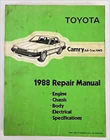 1988 Toyota Camry All-Trac 4WD Repair Shop Manual Original: Toyota