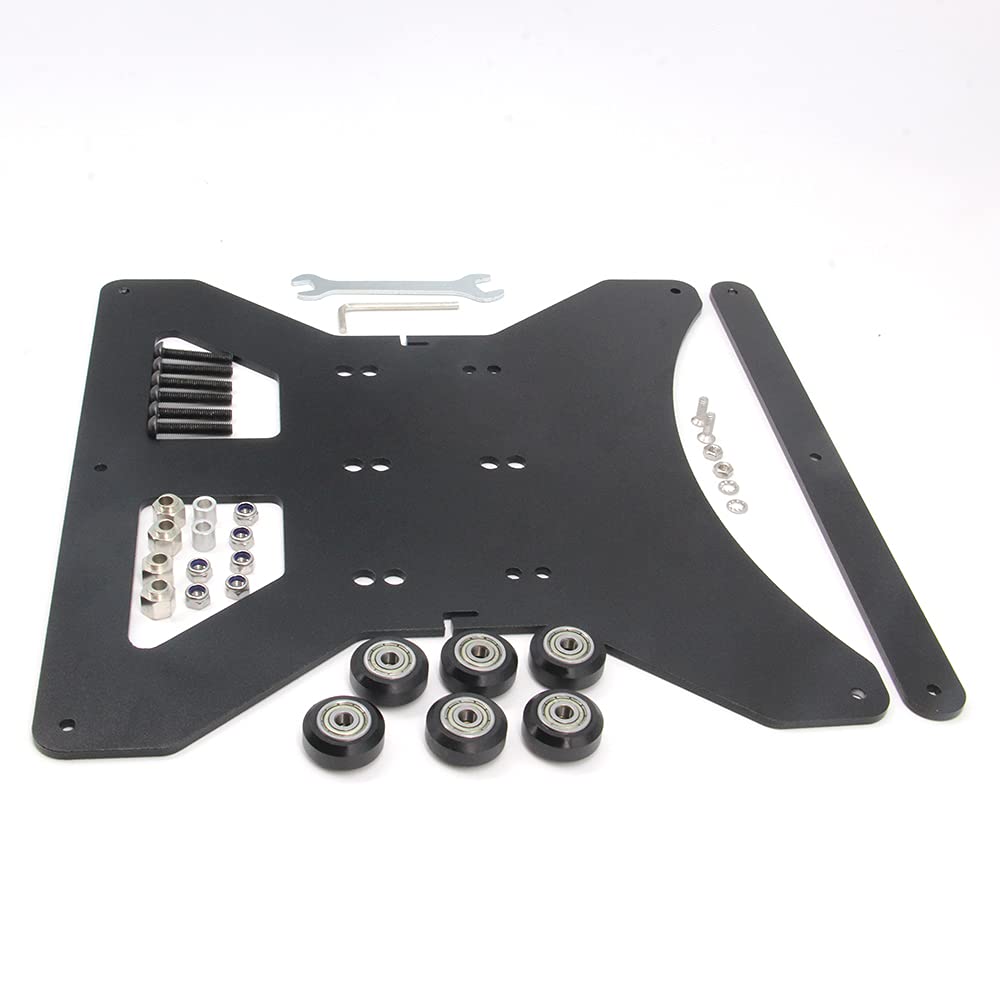 Zeberoxyz Upgrade Modular Y Carriage Plate Kit 260mmx260mmx3.5mm/10.2x10.2x0.14inch for 2040V Aluminum Profile for CR-10s 3D Printer (260x260x3.5mm)