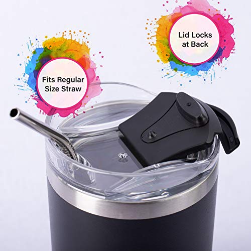 DSCVR 2Piece Enhanced Tumbler Replacement Lid Spill Proof, Shatter