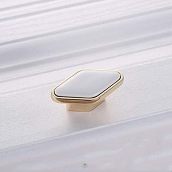 WanJiaMen'Shop Weiß Creamic Moderne goldene Schubladen-Türgriffe