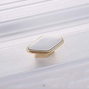 WanJiaMen'Shop Weiß Creamic Moderne goldene Schubladen-Türgriffe