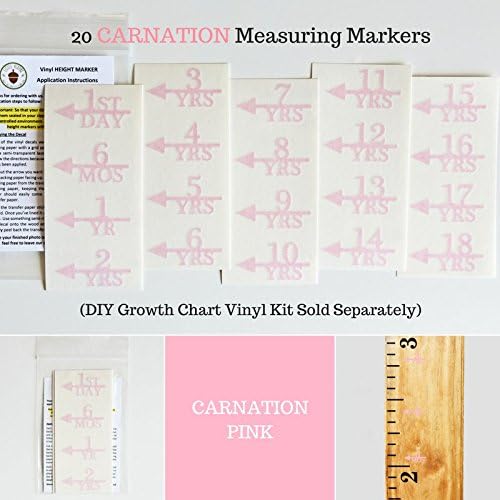 ADD ON - DIY Vinyl Growth Chart Ruler - Height Marker Arrows ONLY