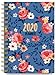 2020 Blue Floral Soft Cover Academic Year Day Planner Book by Bright Day, Weekly Monthly Dated Agenda Spiral Bound Organizer, September 2019 to December 2020 6.25 x 8.25 Inch,