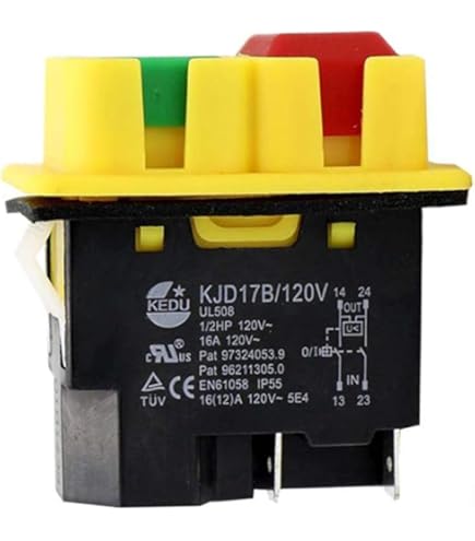 KEDU KJD17B - Interruptor electromagnético industrial de 4 pines a