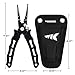 KastKing Cutthroat 7 inch Fishing Pliers, 420 Stainless Steel Fishing Tools, Saltwater Resistant Fishing Gear, Tungsten Carbide Cutters, 7'' Split Ring Nose, Black