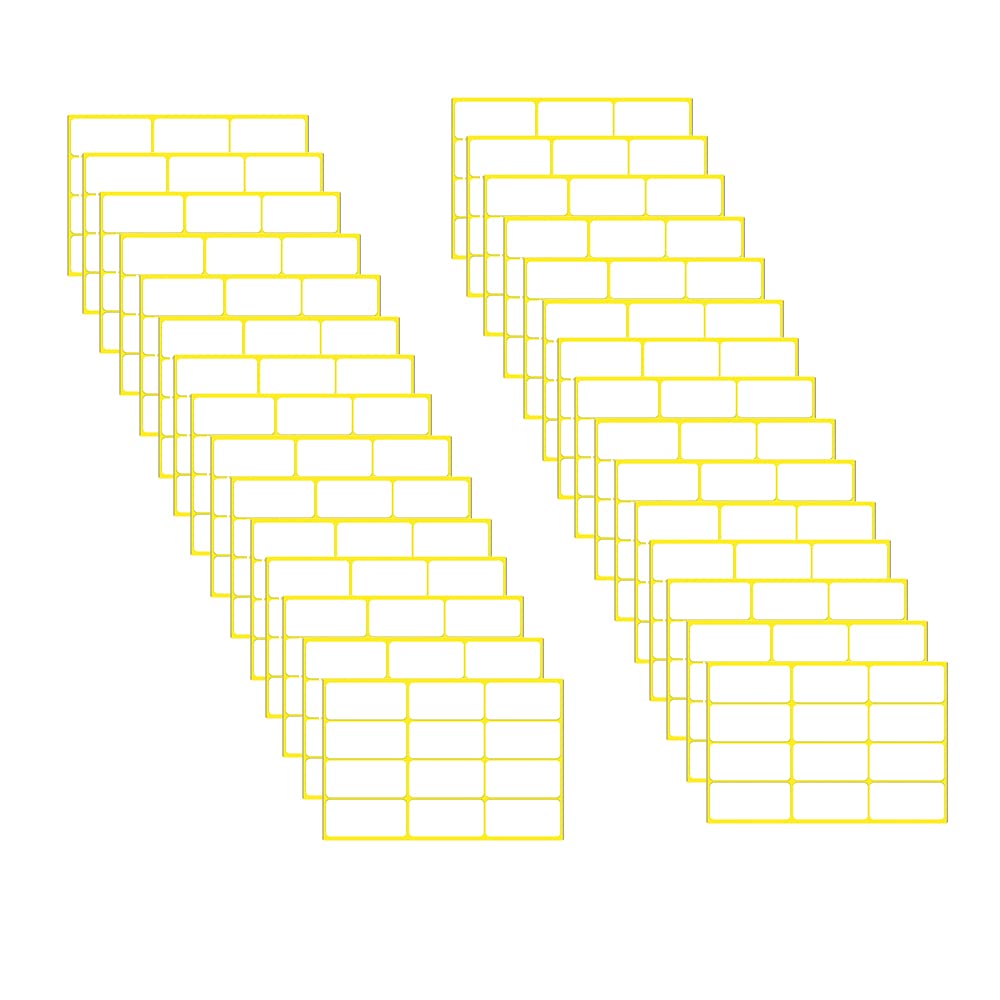 WYAN 360 White Labels, White Stickers, Sticky Labels, Suitable for Folders, Jars, Boxes, Envelopes, Schools, Offices, Kitchens (32 * 64 MM)