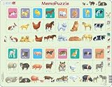 Larsen GP11 Animal Families MemoPuzzle 32pc Jigsaw for Kids Mother Baby Matching view 2