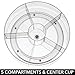 mDesign Plastic Spinning Kitchen Lazy Susan Round Turntable Storage - Rotating Organizer for Tea Holder - 5 Compartments, For Beverage Bags, Sweeter, Individual Packet - Clear