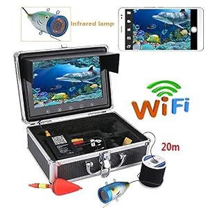 7 ‘tft 20m 1000tvl Kit De Caméra Vidéo De Pêche Sous-marine, Hd Wifi Sans Fil Pour Ios Android App Prend En Charge L’enregistrement Vidéo Et Prendre Des Photos