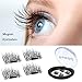 False Magnetic Eyelashes - 1 Pair 4 Pieces Ultra-thin 0.2mm Fake Mink Eyelashes for Natural Look, Reusable Best Fake Lashes, Perfect for Deep Set Eyes & Round Eyes