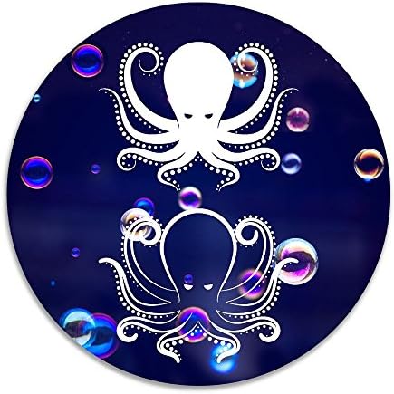 Fantasy Octopus Bubbles Non Slip Round Chair Cushion Pad Stool Cover 16 Inch