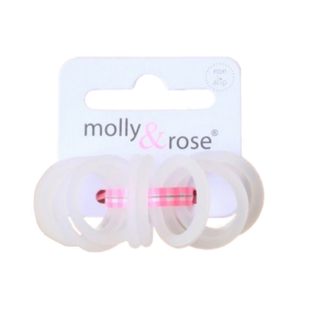 Amazon Com Set Of 12 Clear Mini Silicone Non Slip Hair Elastics