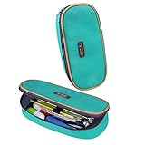 Cool Pencil Case, KinHom Portable Large Capacity Cute Watercolor Pen Bag Magic Multifunction Cosmetic Stationery Pouch Organizer for Kids in School with Love Color 1PC (Green)
