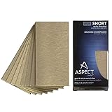 Aspect Peel and Stick Backsplash 3inx6in Brushed Champagne Short Grain Metal Tile for Kitchen and Bathrooms