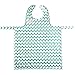BIB-ON, Full-Coverage Bib and Apron Combination for Infant, Baby, Toddler Ages 0-4. (Teal Chevron)