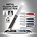 Stylus Pen with Light for Touchscreen Devices, Tablets, iPads, iPhones, Multi-Function Capacitive Pen with LED Flashlight, Ballpoint Ink Pen, 3-in-1 Metal Pen, Multi,6PK