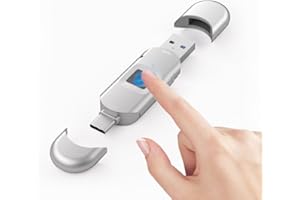 Fingerprint Encrypted Secure USB Flash Drive, Encrypted USB Drive,Specially Designed for I-O-S Devices,Password Protection US