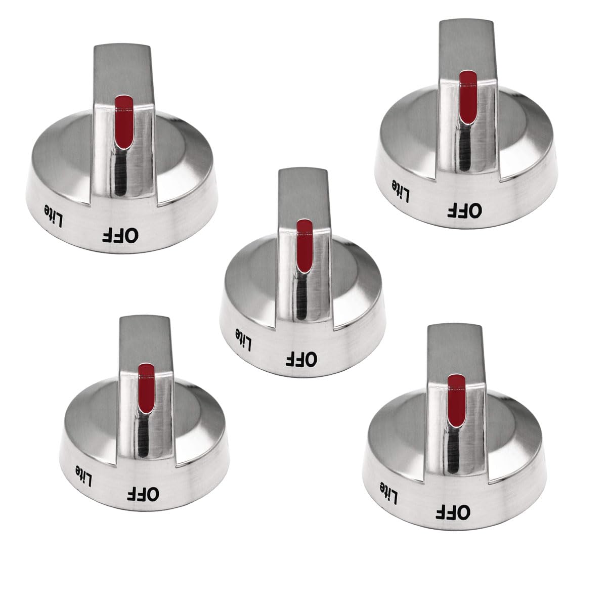 Photo 1 of 5-Pack DG94-01712A DG94-01713A Gas Range Burner Control Dial Knob for Samsung Range Oven Stove NX58M9420SS NX58M9420SSAA NX58M9420SSAA-00 Replacement DG64-00472A,DG64-00347A,DG64-00473A,DG64-00347B